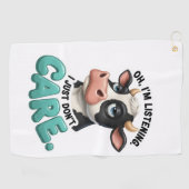 SERVIETTE DE GOLF VACHE À L'HUMOUR DRÔLE (Horizontal)