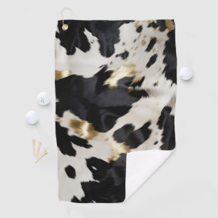 Serviette De Golf Vache blanche noire