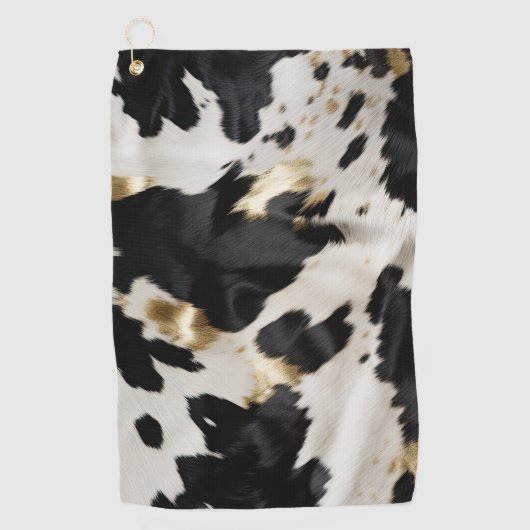 Serviette De Golf Vache blanche noire (Devant)