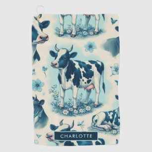 Serviette De Golf Vache de ferme vintage sans joint