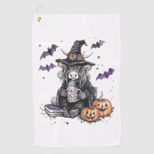 Serviette De Golf Vache Highland d'Halloween