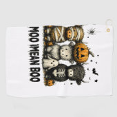 Serviette De Golf Vache Highland Spooky Halloween (Horizontal)