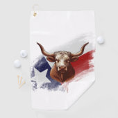 Serviette De Golf Vache longhorne du Texas (En situation)