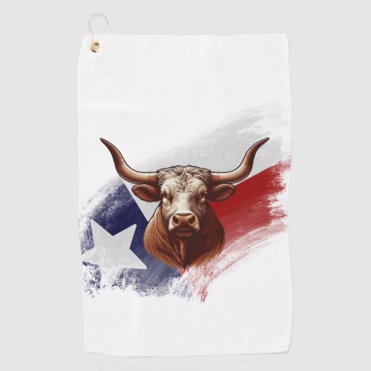 Serviette De Golf Vache longhorne du Texas (Devant)