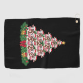 Serviette De Golf Vache Noël Arbre drôle Vache Lover Vache Noël (Horizontal)