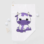 Serviette De Golf Vache pourpre T-shirt surdimensionné_1 (En situation)
