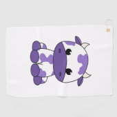 Serviette De Golf Vache pourpre T-shirt surdimensionné_1 (Horizontal)