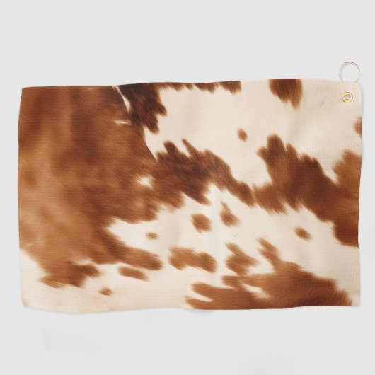 Serviette De Golf Vachette à crème Brown occidentale (Horizontal)