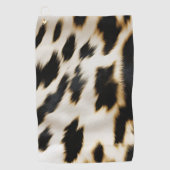 Serviette De Golf Vachette blanche noire (Devant)