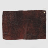 Serviette De Golf Vachette en cuir Brown Faux Sud-Ouest (Horizontal)