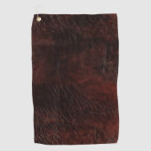 Serviette De Golf Vachette en cuir Brown Faux Sud-Ouest (Devant)