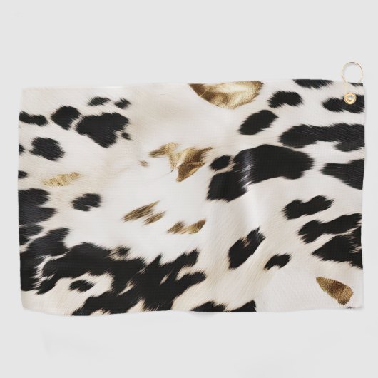 Serviette De Golf Vachette noire blanche sud-ouest (Horizontal)