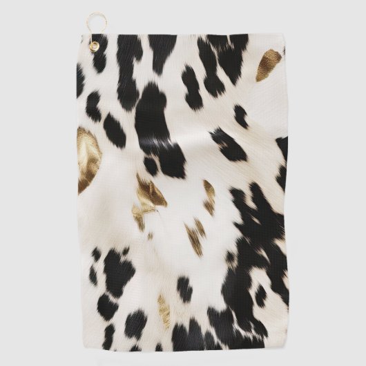 Serviette De Golf Vachette noire blanche sud-ouest (Devant)