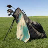 Serviette De Golf Vachure d'or blanc turquoise (Vert)