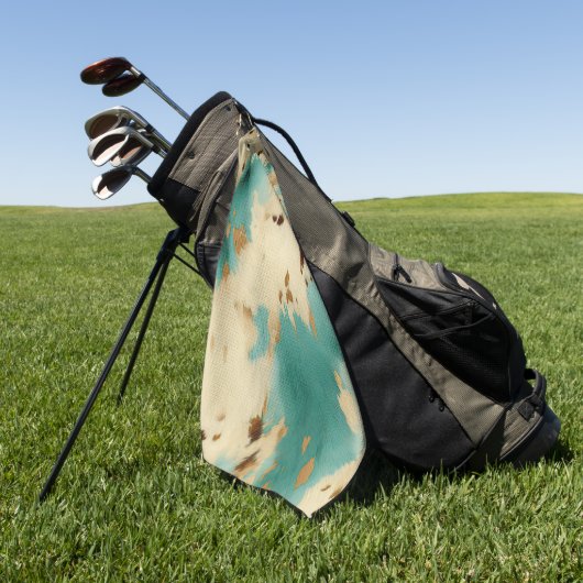 Serviette De Golf Vachure d'or blanc turquoise (Vert)