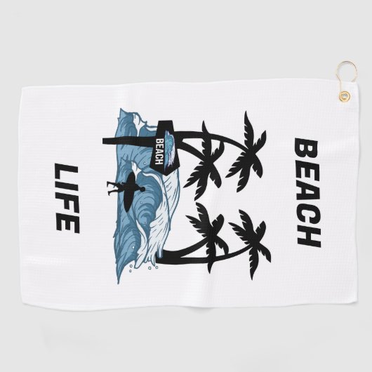 Serviette De Golf Vague de plage Funny (Horizontal)
