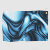 Serviette De Golf Vague de soie bleue (Horizontal)