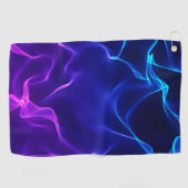 Serviette De Golf Vagues Abstraites élégantes - bleu et violet - (Horizontal)