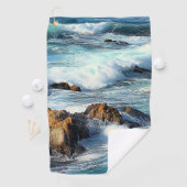 Serviette De Golf Vagues de l'océan Pacifique (En situation)