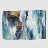 Serviette De Golf Vagues de l'océan Pacifique (Horizontal)