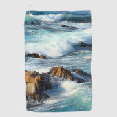 Serviette De Golf Vagues de l'océan Pacifique (Devant)
