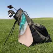 Serviette De Golf Vagues sur la plage de sable (Vert)