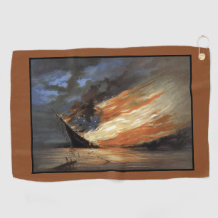 Serviette De Golf Vaisseau amiral de la guerre civile rebelle sur le