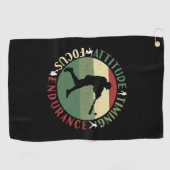 Serviette De Golf Valeurs de l'équipe de baseball motivationnel (Horizontal)