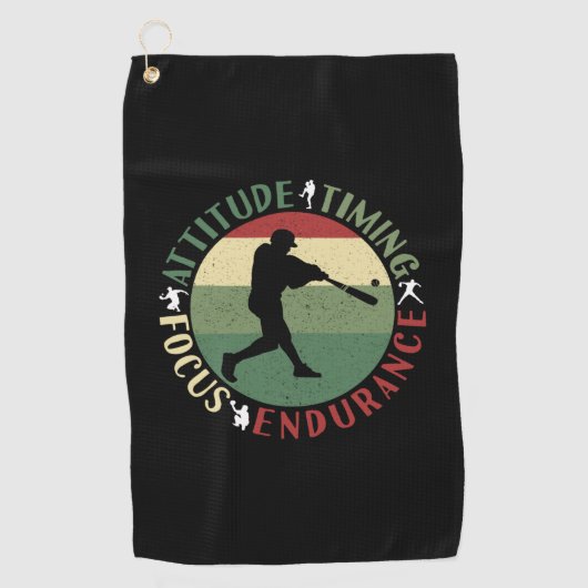 Serviette De Golf Valeurs de l'équipe de baseball motivationnel (Devant)