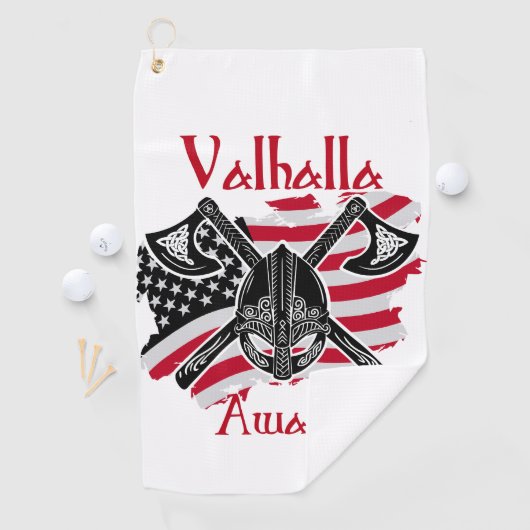 Serviette De Golf Valhalla Await - Drapeau américain (En situation)