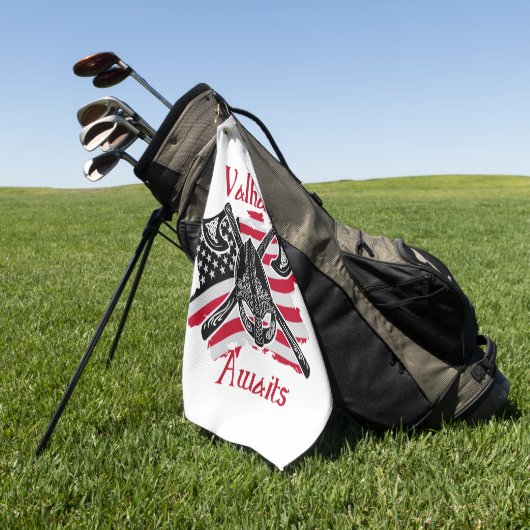 Serviette De Golf Valhalla Await - Drapeau américain (Vert)