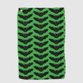 Serviette De Golf Vampire Chat Face Bat Halloween Golf Serviette (Devant)