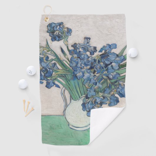 Serviette De Golf Van Gogh Iris Vase Peinture Impressionnisme (En situation)
