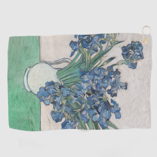 Serviette De Golf Van Gogh Iris Vase Peinture Impressionnisme (Horizontal)