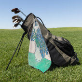 Serviette De Golf Van Gogh Iris Vase Peinture Impressionnisme (Vert)