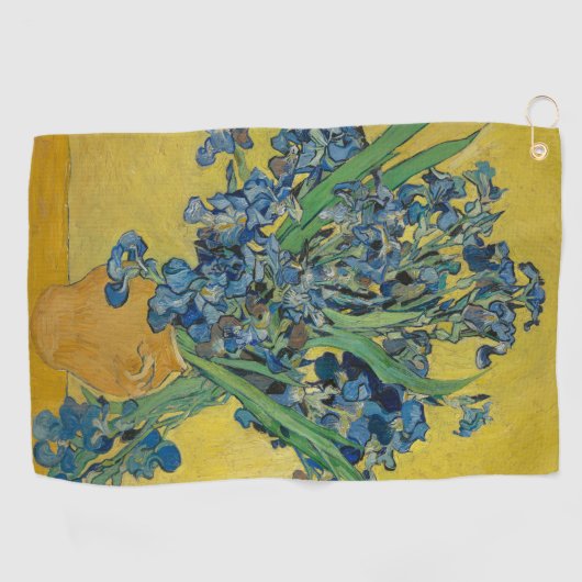 Serviette De Golf Van Gogh Vase avec l'impressionnisme classique d'I (Horizontal)