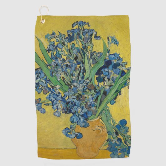 Serviette De Golf Van Gogh Vase avec l'impressionnisme classique d'I (Devant)