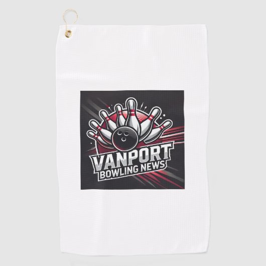 Serviette de golf VanPort Bowling News (Devant)