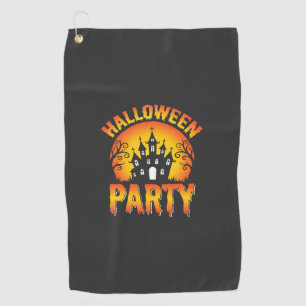 Serviette De Golf Vecteur de fête de maison hantée Halloween