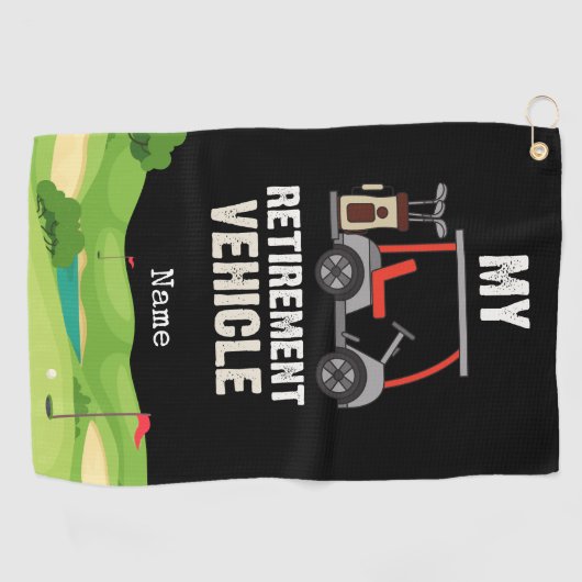 Serviette De Golf Véhicule de retraite de golf (Horizontal)