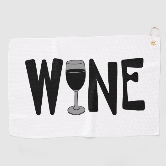 Serviette De Golf Verre à vin (Horizontal)
