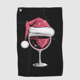 Serviette De Golf Verre à vin rouge Noël drôle de Noël Xmas
