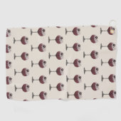 Serviette De Golf Verre et pattes de vin parfaits appariement (Horizontal)