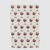 Serviette De Golf Verre et pattes de vin parfaits appariement (Devant)