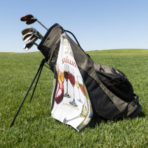 Serviette De Golf Verres à vin SlipperyJoe's jeu de mots coquin roug