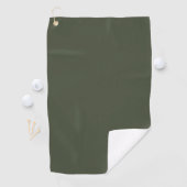Serviette De Golf Vert de fusil uni (En situation)