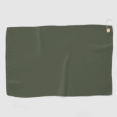 Serviette De Golf Vert de fusil uni (Horizontal)