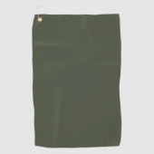 Serviette De Golf Vert de fusil uni (Devant)