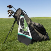 Serviette De Golf Vert et noir personnalisés (Vert)