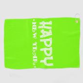 Serviette De Golf vert fluorescent - Bonne année (Horizontal)